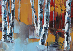 Original art for sale at UGallery.com | Elegant Birch by Lisa Elley | $300 | oil painting | 10' h x 10' w | photo 4