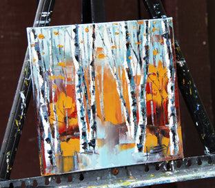Original art for sale at UGallery.com | Elegant Birch by Lisa Elley | $300 | oil painting | 10' h x 10' w | photo 2