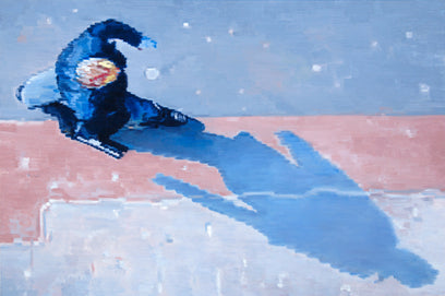 Shadow of a Man in Paris with Paper and Briefcase by Warren Keating | Artwork Main Image