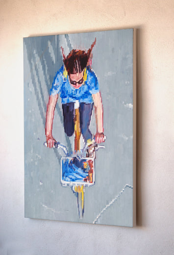 Bicycling on a SummerÕs Day by Warren Keating |  Context View of Artwork 