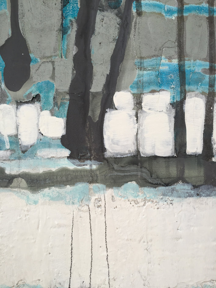 Misty Morning IIX by Pat Forbes |  Closeup View of Artwork 