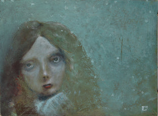 Original art for sale at UGallery.com | Winter Evening by Krzysztof Iwin | $1,500 | acrylic painting | 11.81' h x 15.74' w | photo 1