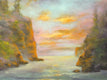Original art for sale at UGallery.com | Twilight Interlude by Gail Greene | $525 | oil painting | 16' h x 16' w | thumbnail 4
