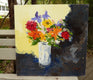 Original art for sale at UGallery.com | My Fair Blossoms by Judy Mackey | $1,125 | oil painting | 30' h x 30' w | thumbnail 3