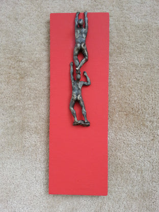 Original art for sale at UGallery.com | U-28 Red Climbers by Yelitza Diaz | $850 | sculpture | 23' h x 8' w | photo 3