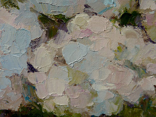 Original art for sale at UGallery.com | Hydrangeas by Judy Mackey | $500 | oil painting | 12' h x 12' w | photo 4