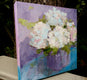 Original art for sale at UGallery.com | Hydrangeas by Judy Mackey | $500 | oil painting | 12' h x 12' w | thumbnail 2