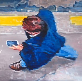 Original art for sale at UGallery.com | Cowboy Boots and Cell Phone by Warren Keating | $3,200 | oil painting | 30' h x 30' w | photo 1
