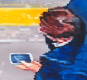 Original art for sale at UGallery.com | Cowboy Boots and Cell Phone by Warren Keating | $3,200 | oil painting | 30' h x 30' w | thumbnail 4