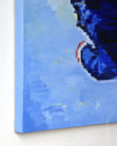 Original art for sale at UGallery.com | Dog and Walker on St. Germain by Warren Keating | $3,300 | oil painting | 36' h x 36' w | thumbnail 2