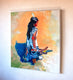 Original art for sale at UGallery.com | Little Eagle Dancer in Pecos, New Mexico by Warren Keating | $3,550 | oil painting | 36' h x 36' w | thumbnail 3