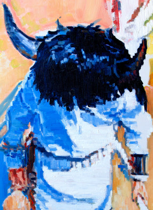 Original art for sale at UGallery.com | Dancer in Pecos by Warren Keating | $4,300 | oil painting | 48' h x 24' w | photo 4
