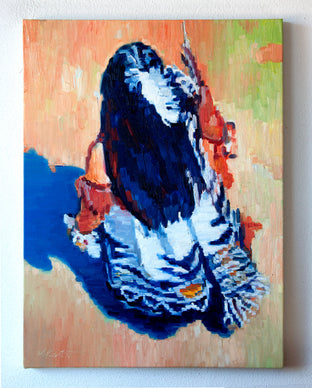 Original art for sale at UGallery.com | Feather by Warren Keating | $1,700 | oil painting | 24' h x 18' w | photo 3