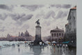 Original art for sale at UGallery.com | Man on the Horse, Venice Waterfront by Swarup Dandapat | $750 | watercolor painting | 15' h x 22' w | thumbnail 2