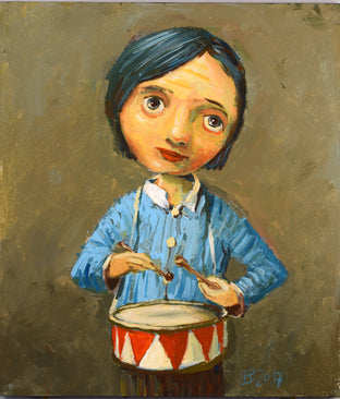 Original art for sale at UGallery.com | Little Drummer by Krzysztof Iwin | $1,550 | acrylic painting | 12' h x 11' w | photo 1