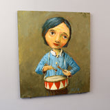 Original art for sale at UGallery.com | Little Drummer by Krzysztof Iwin | $1,550 | acrylic painting | 12' h x 11' w | thumbnail 3