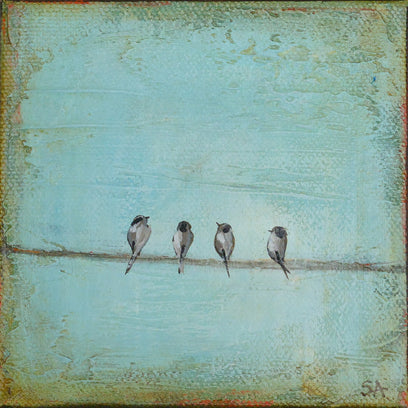 4 Chickadees by Sally Adams | Artwork Main Image