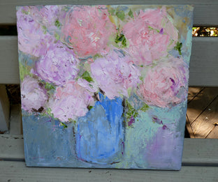 Original art for sale at UGallery.com | Peonies by Judy Mackey | $525 | oil painting | 16' h x 16' w | photo 3