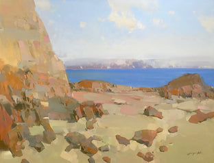 Original art for sale at UGallery.com | Seashore by Vahe Yeremyan | $4,575 | oil painting | 42.5' h x 56' w | photo 1