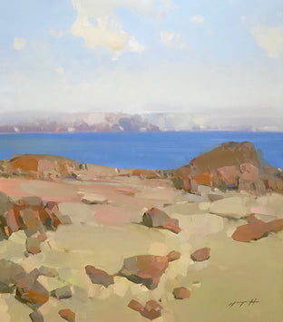 Original art for sale at UGallery.com | Seashore by Vahe Yeremyan | $4,575 | oil painting | 42.5' h x 56' w | photo 3