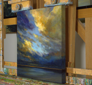 Original art for sale at UGallery.com | Pacific Coastal Clouds by Sheila Finch | $1,500 | oil painting | 20' h x 20' w | photo 2