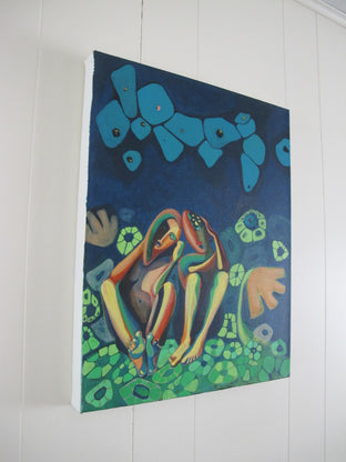 Original art for sale at UGallery.com | Deep Thoughts by Diana Elena Chelaru | $775 | acrylic painting | 18' h x 14' w | photo 3