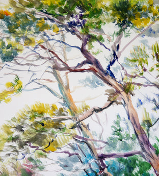 Original art for sale at UGallery.com | Pine Trees (Vertical Composition) by Suren Nersisyan | $620 | watercolor painting | 30' h x 22' w | photo 4