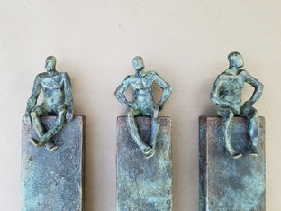 Original art for sale at UGallery.com | Small Beings in Columns (Set of 3) by Yelitza Diaz | $1,700 | mixed media artwork | 20' h x 16' w | photo 4