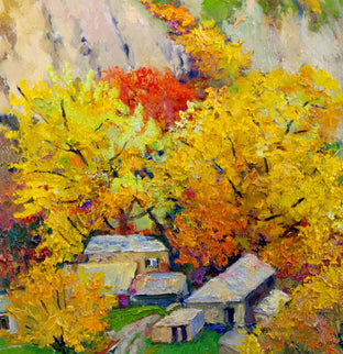 Original art for sale at UGallery.com | Fall Trees in the Canyon by Suren Nersisyan | $750 | oil painting | 30' h x 24' w | photo 4