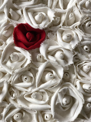 Original art for sale at UGallery.com | The Red One by Andrea Cook | $750 | fiber artwork | 24' h x 8' w | photo 4