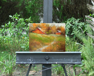 Red Barns by Gail Greene |  Context View of Artwork 