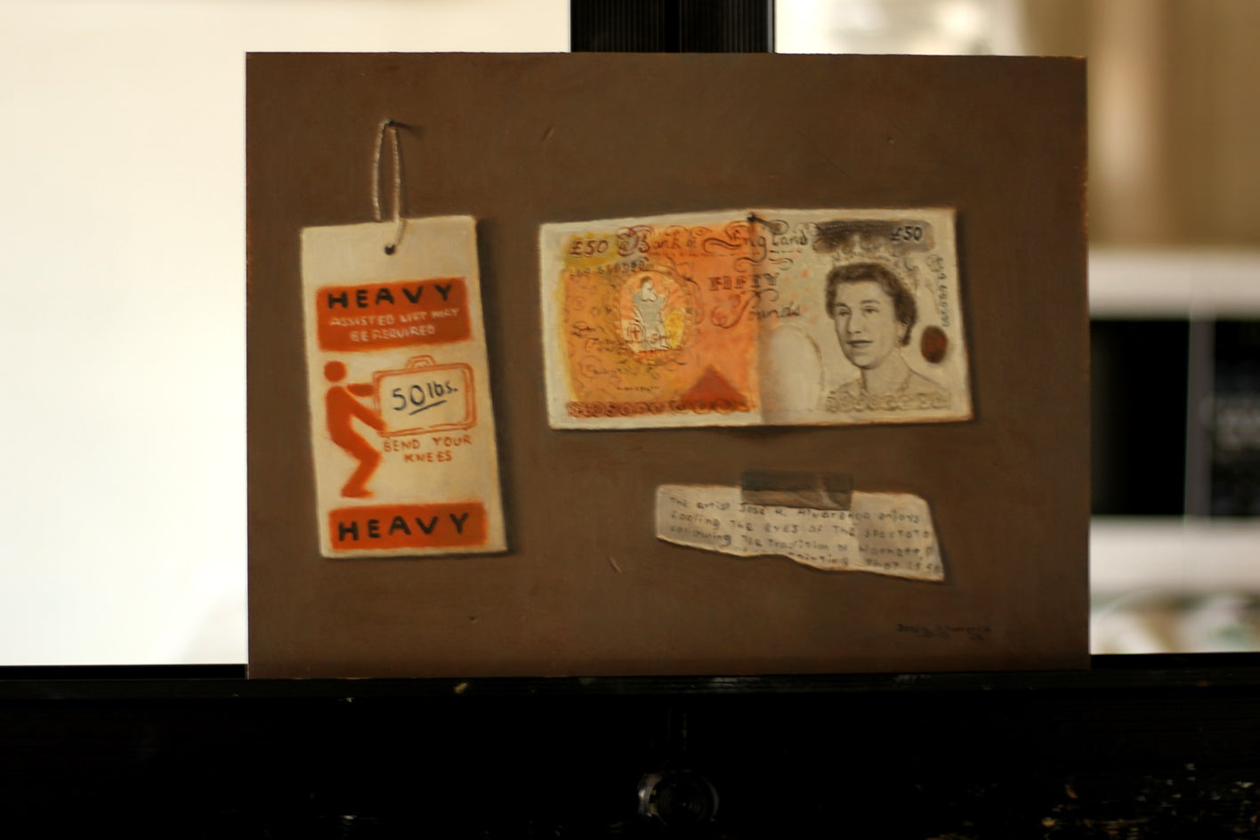 50 Pounds by Jose H. Alvarenga |  Closeup View of Artwork 