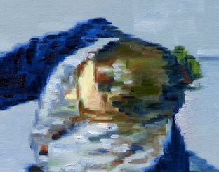 Original art for sale at UGallery.com | Bellhop Walking And Lady Shopping In Paris by Warren Keating | $6,575 | oil painting | 72' h x 48' w | photo 1