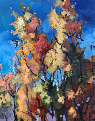 Original art for sale at UGallery.com | Bosque Autumn by Tara Zalewsky-Nease | $700 | oil painting | 20' h x 16' w | photo 1