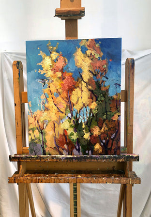 Original art for sale at UGallery.com | Bosque Autumn by Tara Zalewsky-Nease | $700 | oil painting | 20' h x 16' w | photo 3