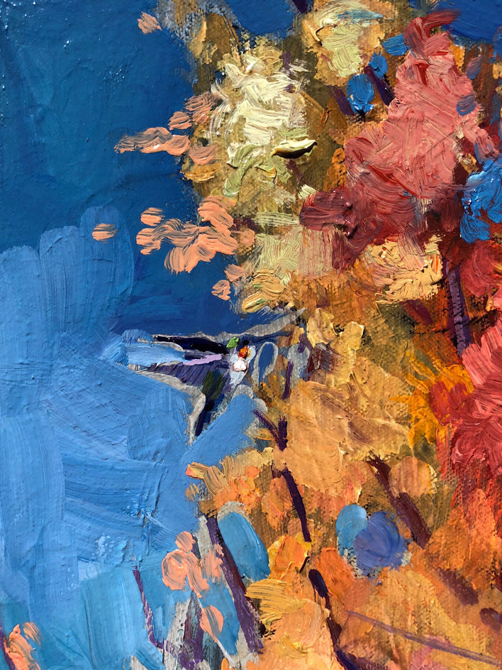 Bosque Autumn by Tara Zalewsky-Nease |  Closeup View of Artwork 