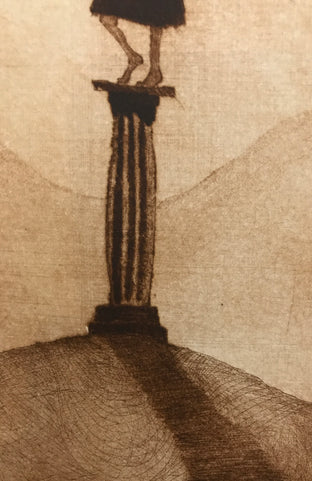 Original art for sale at UGallery.com | On a Pedestal by Doug Lawler | $325 | printmaking | 10' h x 8' w | photo 4