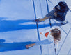 Original art for sale at UGallery.com | Girlfriends Walking At The Getty Center by Warren Keating | $450 | oil painting | 11' h x 14' w | thumbnail 1