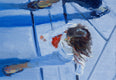 Original art for sale at UGallery.com | Girlfriends Walking At The Getty Center by Warren Keating | $450 | oil painting | 11' h x 14' w | thumbnail 2
