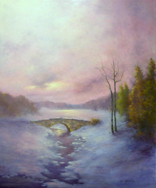Original art for sale at UGallery.com | Scarlet Winter by Gail Greene | $825 | oil painting | 24' h x 20' w | photo 1