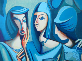 Original art for sale at UGallery.com | The Blue Room by Diana Elena Chelaru | $1,075 | acrylic painting | 24' h x 24' w | photo 1