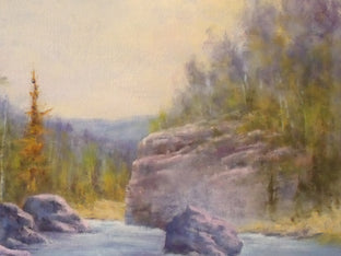 Butterscotch Pines by Gail Greene |   Closeup View of Artwork 