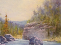 Original art for sale at UGallery.com | Butterscotch Pines by Gail Greene | $425 | oil painting | 16' h x 16' w | thumbnail 4