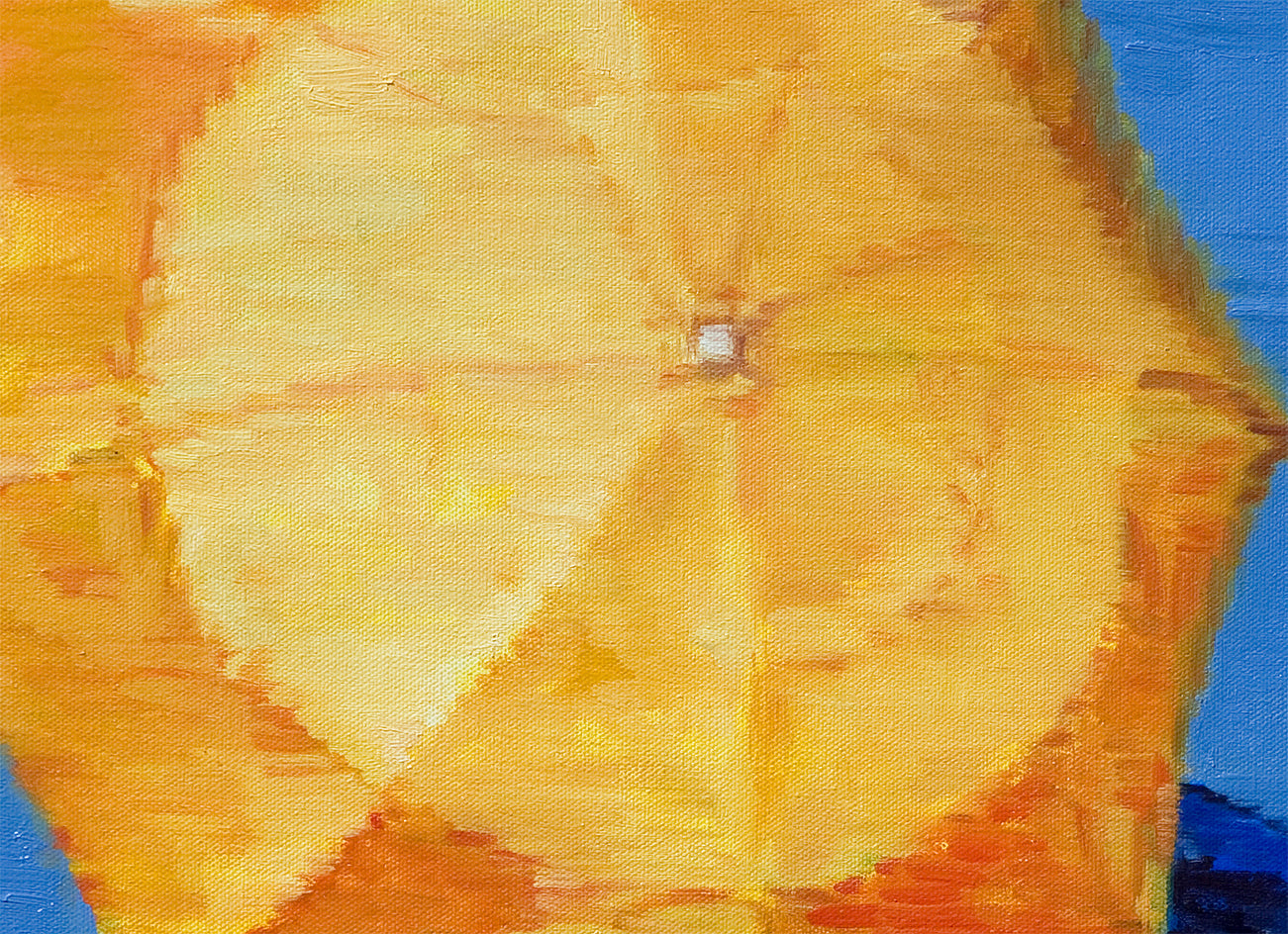 Orange Umbrella In Paris Rain by Warren Keating |  Context View of Artwork 