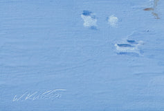 Original art for sale at UGallery.com | Orange Umbrella In Paris Rain by Warren Keating | $1,320 | oil painting | 24' h x 18' w | thumbnail 2