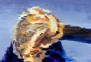 Original art for sale at UGallery.com | Bicyclist In Paris by Warren Keating | $775 | oil painting | 22' h x 28' w | photo 2