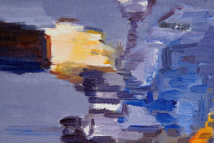 Original art for sale at UGallery.com | Bicyclist In Paris by Warren Keating | $775 | oil painting | 22' h x 28' w | photo 3