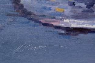 Original art for sale at UGallery.com | Bicyclist In Paris by Warren Keating | $775 | oil painting | 22' h x 28' w | photo 4