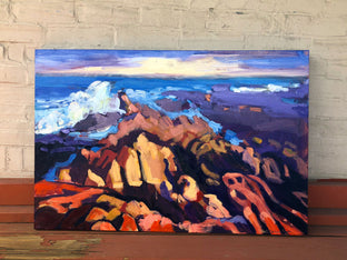 Original art for sale at UGallery.com | Canyon Coast by Tara Zalewsky-Nease | $1,100 | oil painting | 24' h x 36' w | photo 3