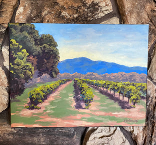 Original art for sale at UGallery.com | Mt Konocti Vineyards by Steven Guy Bilodeau | $475 | oil painting | 12' h x 16' w | photo 3